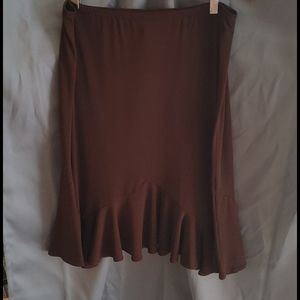 Brown Petite Large Skirt